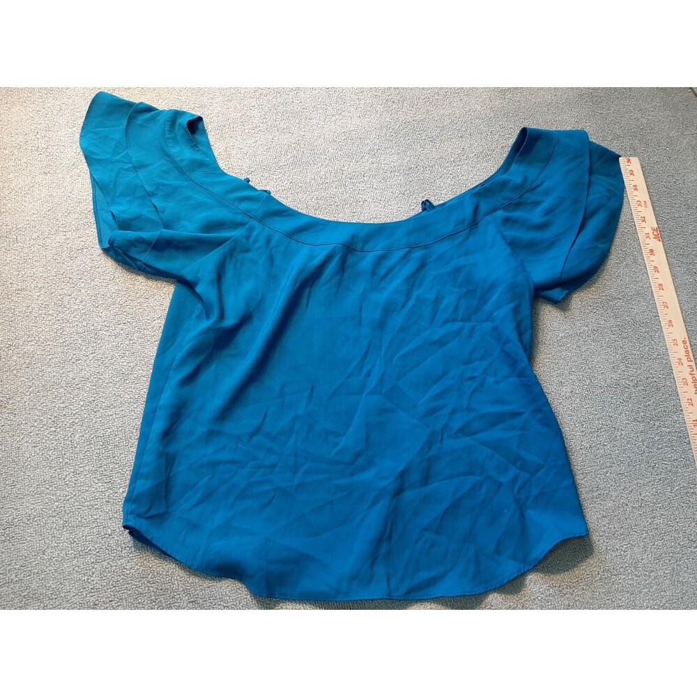 7TH AVENUE Short Sleeve Top Womens Small S Blue Top